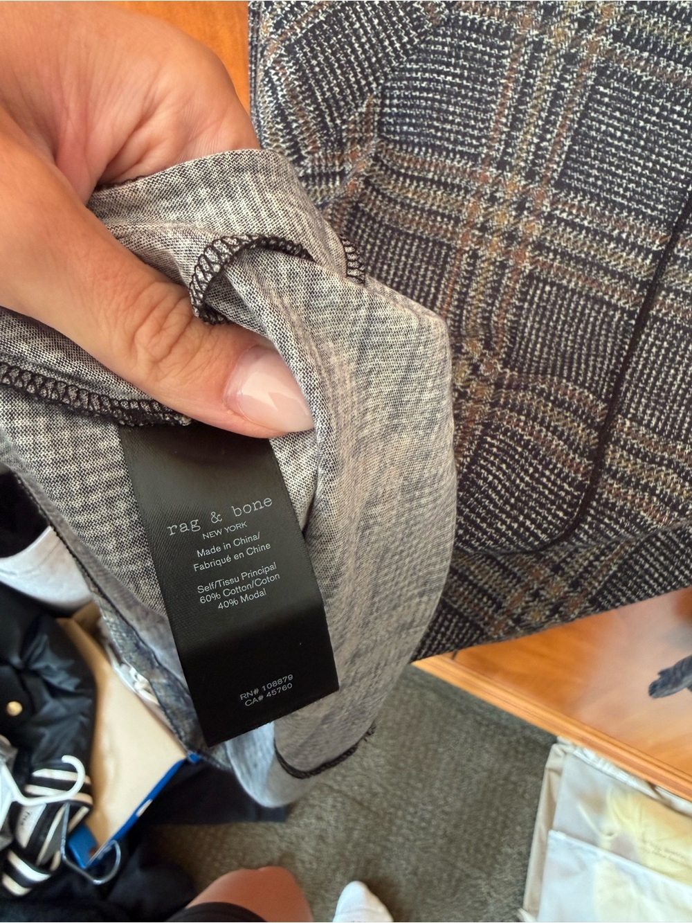 Rag & Bone Shaw Paneled Plaid top - Picture 5 of 5